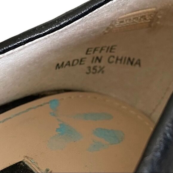 FRENCH CONNECTION Effie Pointy Toe Kitten Heel Pumps Black White Leather 35.5 - Picture 10 of 10